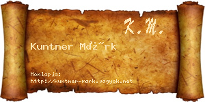 Kuntner Márk névjegykártya